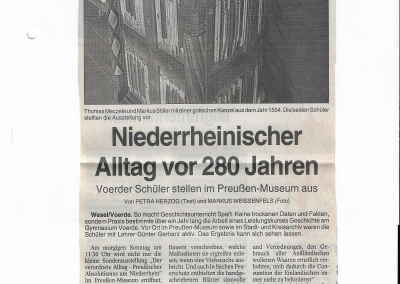 2001_02_17_NRZ_Niederrhreinischer_Alltag_vor_280_Jahren_Ausstellung_Pressearchiv.