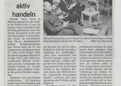 2001_02_20_NRZ_Diskussionsveranstaltung_Rechtsextremismus_Pressearchiv.